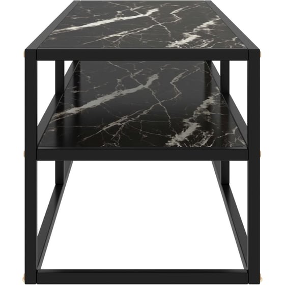 Έπιπλο Τηλεόρασης VidaXL Γυαλί Όψη Μαρμάρου 120x40x40cm - Μαύρο image 2