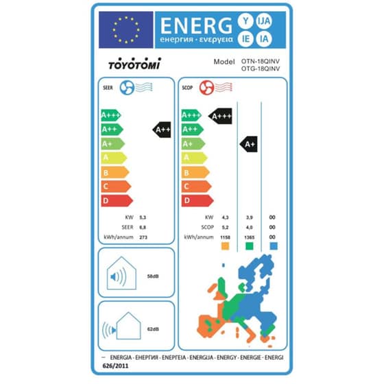 TOYOTOMI ORA OTN-18QINV Κλιματιστικό Inverter 18.000 BTU A++/A+++ με Ιονιστή & WiFi image 5