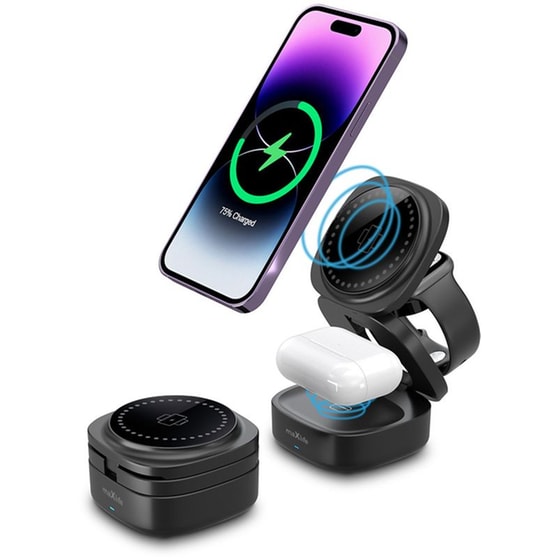 Ασύρματος Φορτιστής Maxlife MXWC‑06 USB-C 15 W - Μαύρο image 1