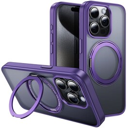 Θήκη Apple iPhone 15 Pro - HOCO Stand Magnetic Case AS1 με MagSafe - Μωβ