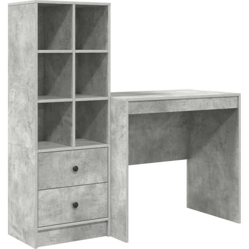 Γραφείο VidaXL 125,5x50x127 cm - Γκρι Σκυροδέματος (2 τεμ.)