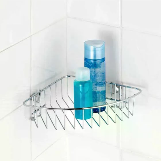 Ράφι Μπάνιου Wenko Μεταλλικό 26.5x19.5x6cm - Ασημί image 1