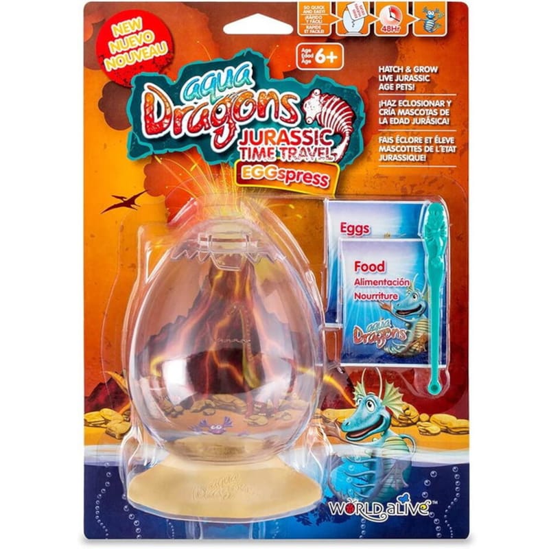 AQUA DRAGONS Εκπαιδευτικό παιχνίδι Aqua Dragons Jurassic Time Travel Eggspress Προϊστορικός Κόσμος Ενυδρείο Σε Σχήμα Αυγού Δεινοσαύρου (4005) Κατάλληλο Για Παιδιά 6 Ετών Και Άνω