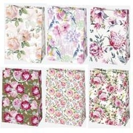 Χάρτινη Τσάντα Next "Floral Mix" 29x12x40cm - Τυχαία Επιλογή Σχεδίου
