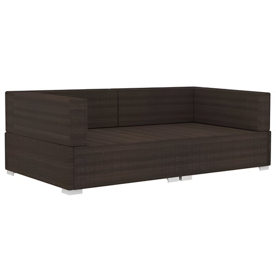 Γωνιακά Καθίσματα VidaXL Τμηματικά  2 τμχ με Μαξιλάρια από  Συνθετικό Ρατάν 70x70x54 cm  - Καφέ/Κρεμ image 2