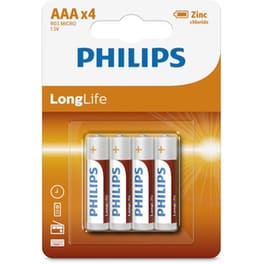 Philips Αλκαλικές Μπαταρίες AAA 1.5V 4τμχ