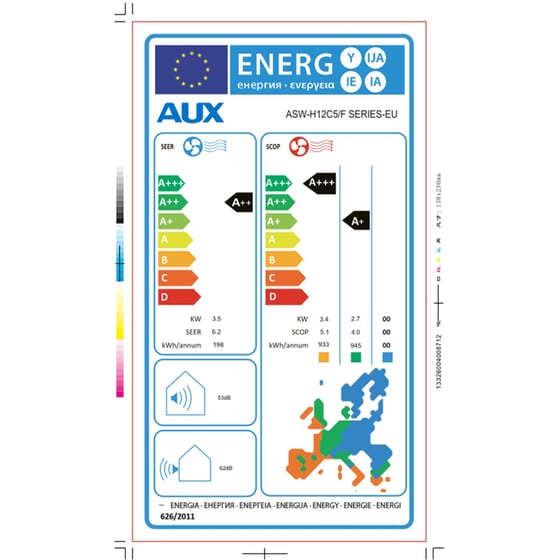 AUX F Series ASW-H12C5E4/FAR3DI Κλιματιστικό Inverter 12.000 BTU A++/A+++ με Ιονιστή και Wi-Fi image 3