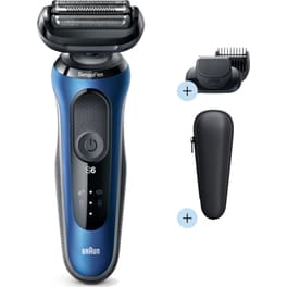 Ξυριστική Μηχανή BRAUN SERIES 6 60-B1500s Προσώπου για Υγρό και Στεγνό Ξύρισμα με Θήκη Μπλε