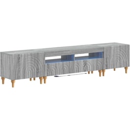 Έπιπλο Τηλεόρασης VidaXL με LED 3 τμχ 198 x 35 x 43 cm - Γκρι Sonoma
