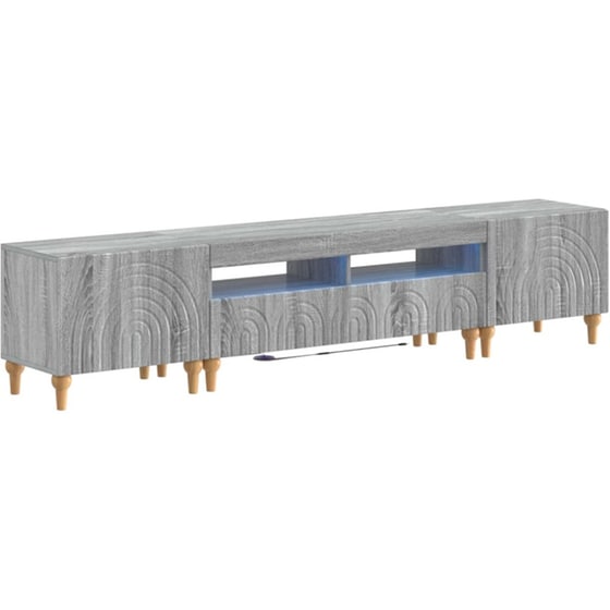 Έπιπλο Τηλεόρασης VidaXL με LED 3 τμχ 198 x 35 x 43 cm - Γκρι Sonoma image 0