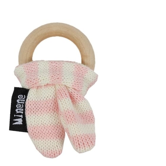 Minene Οικολογικό Ξύλινο Μασητικό , Wooden Teething Ring Pink image 0