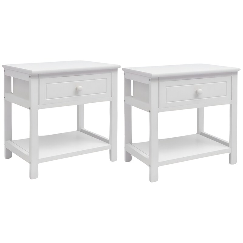 Κομοδίνο Vidaxl Ξύλινο 2τμχ 40x29x42 cm - Λευκό