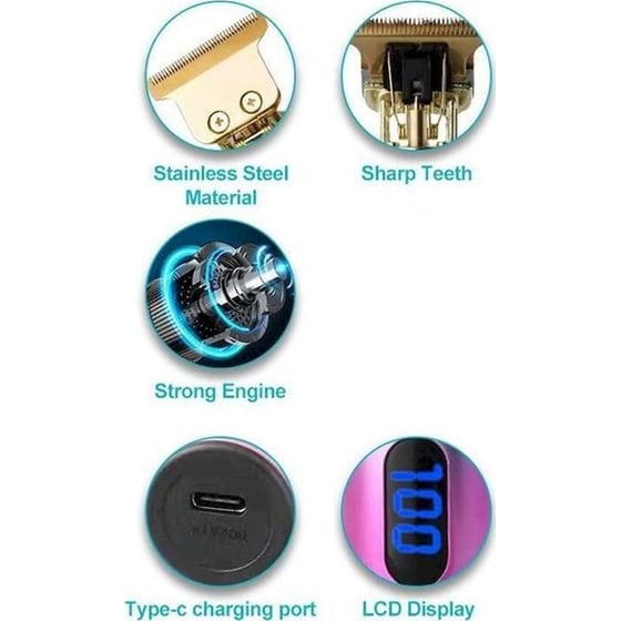ANDOWL Q-LF632 Κουρευτική Μηχανή  Επαναφορτιζόμενη Πολύχρωμο image 2