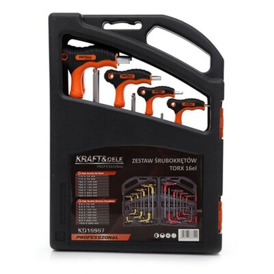 Σετ Κατσαβίδια 16 Τμχ Σε Βαλιτσάκι Kraft Dele Kd-10907 image 1