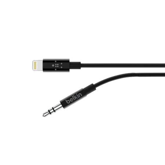 Καλώδιο Lightning to 3.5 mm Belkin AV10172BT03 Μαύρο image 1