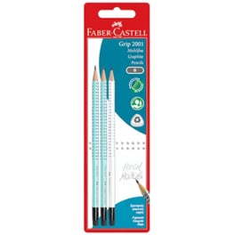 Μολύβια Faber Castell Grip με Γόμα B (3 Τεμάχια)