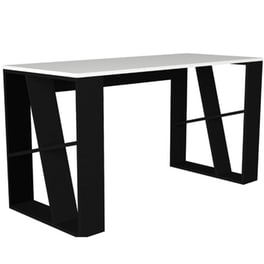 Γραφείο Μελέτης Welhome από Μελαμίνη 140x60cm - Μαύρο/Λευκό