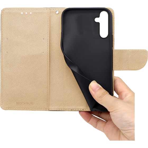 Θήκη Samsung Galaxy A34 - Sonique Trend Book - Μαύρο/Χρυσό image 1