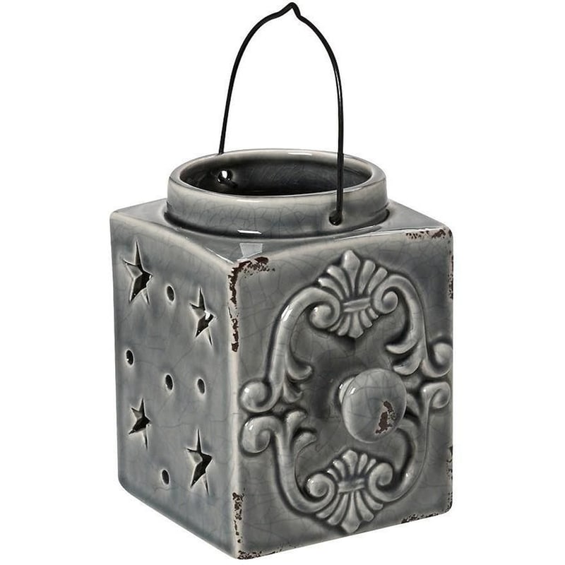 Φανάρι Espiel Heg112k2 Κεραμικό 11x9.5x10.5 cm - Γκρι