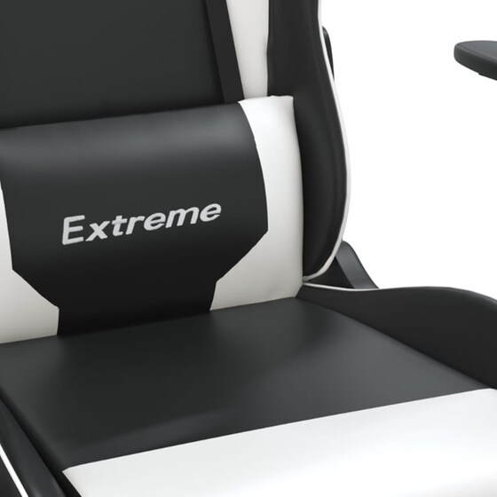 Καρέκλα Gaming VIDAXL 3143704 με Υποπόδιο από Τεχνητό Δέρμα - Μαύρο image 6