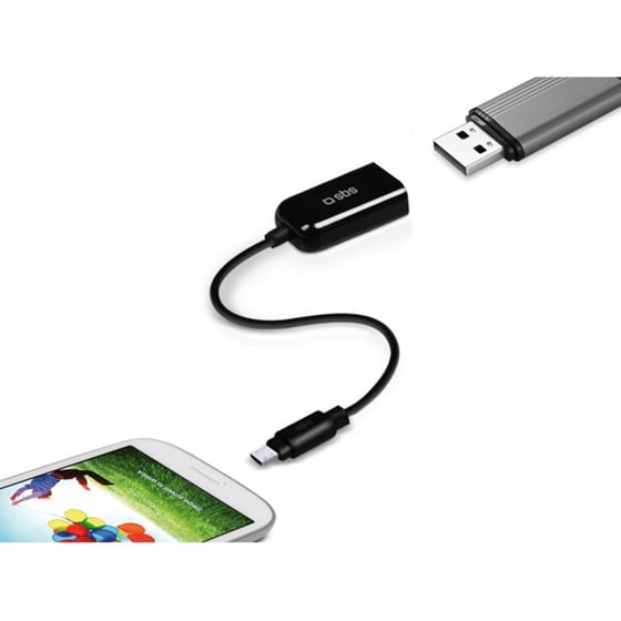 Καλώδιο SBS micro USB Male σε USB-A Female - 0.13m image 2