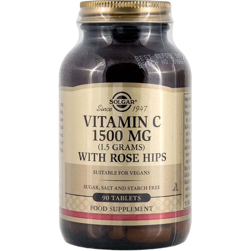 Solgar Vitamin C 1500mg Rose Hips - 90 ταμπλέτες φωτογραφία