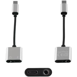 Αντάπτορας Volte-Tel USB-C male σε 3.5mm / USB-C female Ασημί