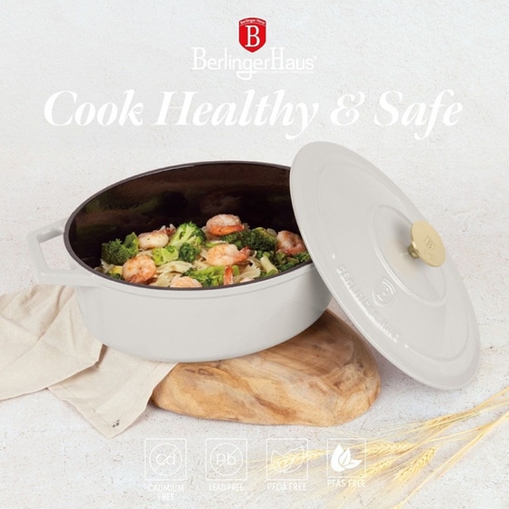 BERLINGER HAUS BH-6540 Μαντεμένια Γάστρα 30 cm 4.65 L Μπεζ image 1