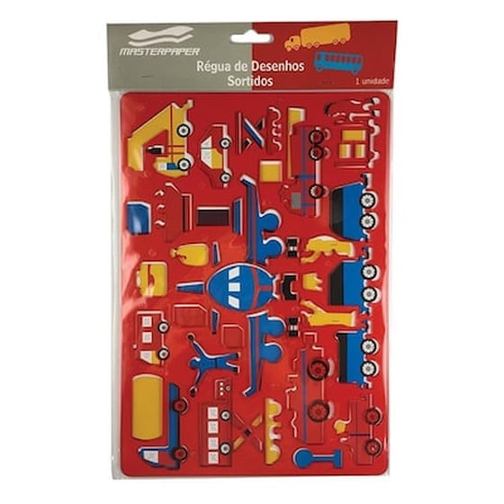 Στένσιλ Πλαστικό "μεταφορικά Μέσα" 26,5x18.5εκ. image 0