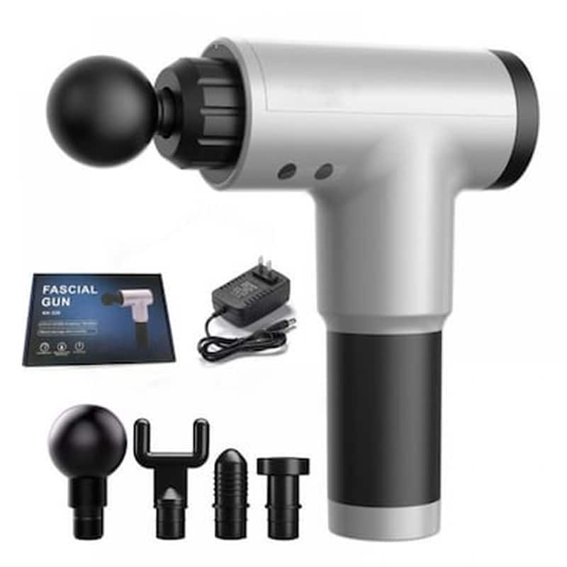 Συσκευή Μασάζ Muscle Massager Fascial Gun Ma-kh-320 Σε Ασημί Χρώμα