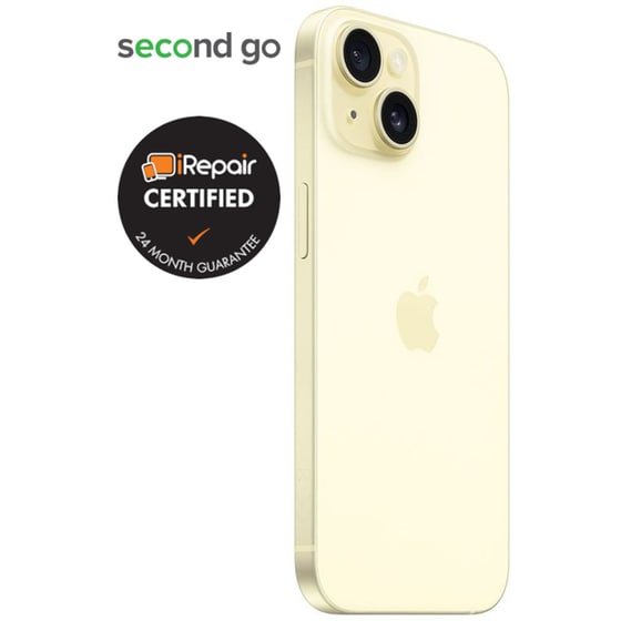 Μεταχειρισμένο Apple iPhone 15 128GB Yellow second go Certified by iRepair image 1