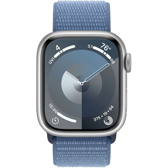 Apple Watch Series 9 Aluminium Silver GPS 41mm - Storm Blue Sport Loop image 1
