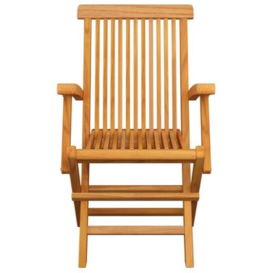 Vidaxl Καρέκλες Κήπου 3 Τεμ. Από Μασίφ Ξύλο Teak Με Πράσινα Μαξιλάρια image 4