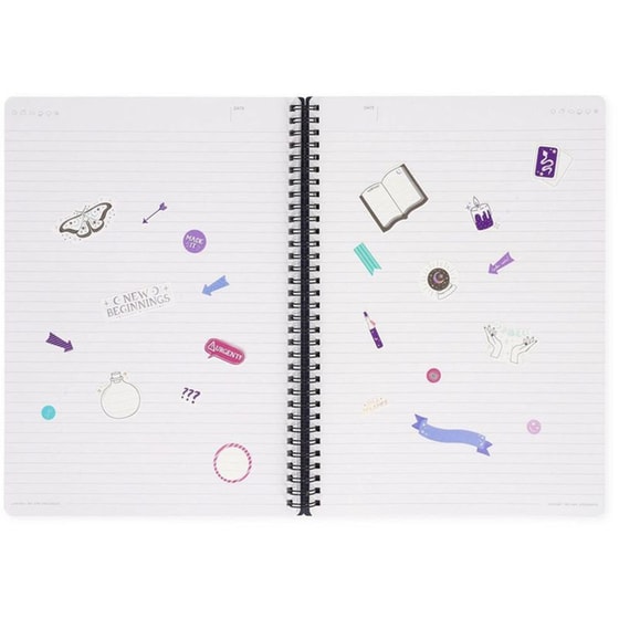 Σημειωματάριο Legami Ριγέ Σπιράλ Maxi Α4 Moth image 4