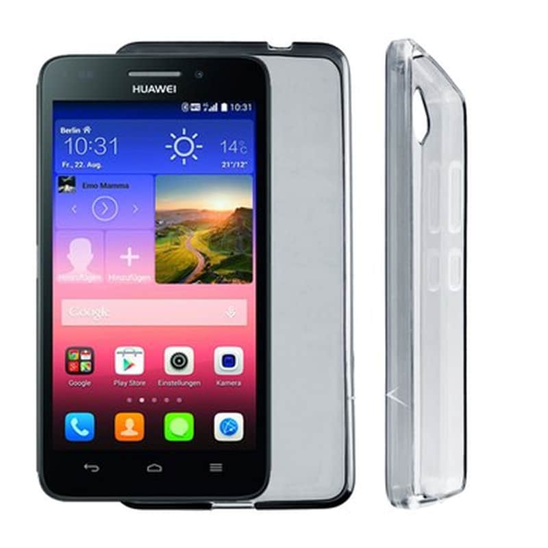 Θήκη Huawei Ascend G620S - Volte-Tel SlimColor TPU - Διάφανο Γκρι