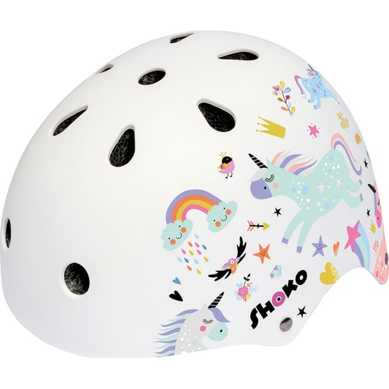 Παιδικό Κράνος Shoko με Φως Unicorn Sparkle Medium (51-54 cm) - Λευκό με Σχέδιο image 2