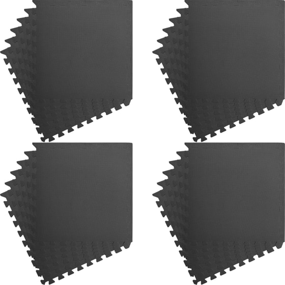 Δάπεδο Γυμναστικής VidaXL από EVA Foam Σετ 24 Τμχ 60x60 cm - Μαύρο image 0