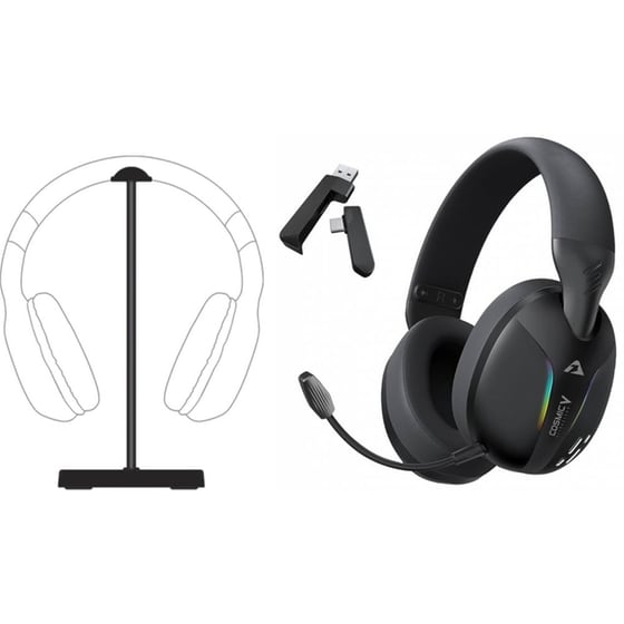 Gaming Set Armaggeddon Cosmic V Ultraclear Gravity + Gaming HeadPhone Stand Armaggeddon HPX-100B - Black image 0