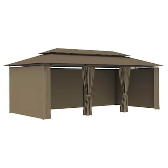 Vidaxl Κιόσκι Με Κουρτίνες Taupe 600 X 298 X 270 Εκ. 180 Γρ./μ² image 4