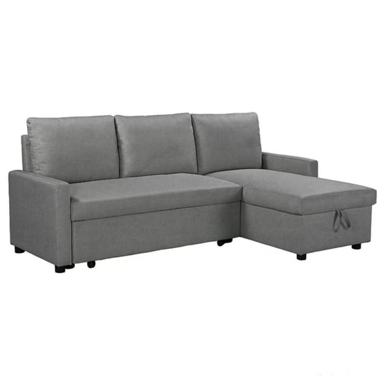 Τριθέσιος Καναπές Κρεβάτι Infuse Pakoworld Ύφασμα 203x130x88 cm - Ανθρακί image 0