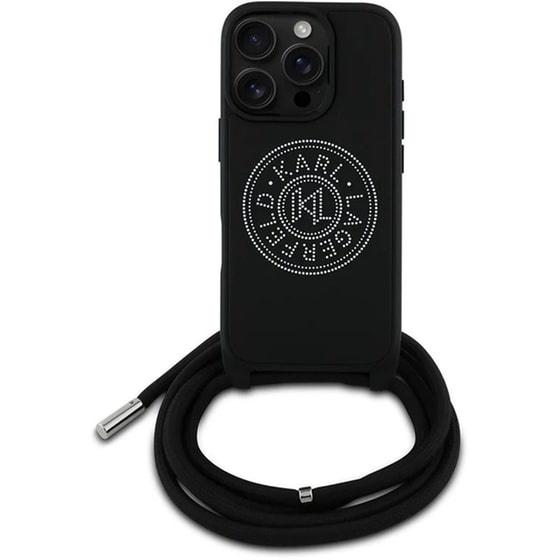 Θήκη Apple iphone 16 Pro Max - Karl Lagerfeld 3D Round Logo Crossbody - Μαύρο image 1