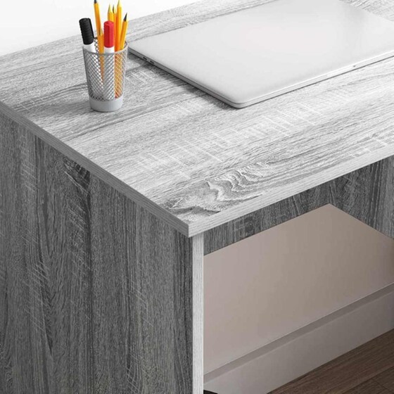 Γραφείο VidaXL από Επεξεργασμένο Ξύλο 90x49x75 cm - Γκρι Sonoma image 3
