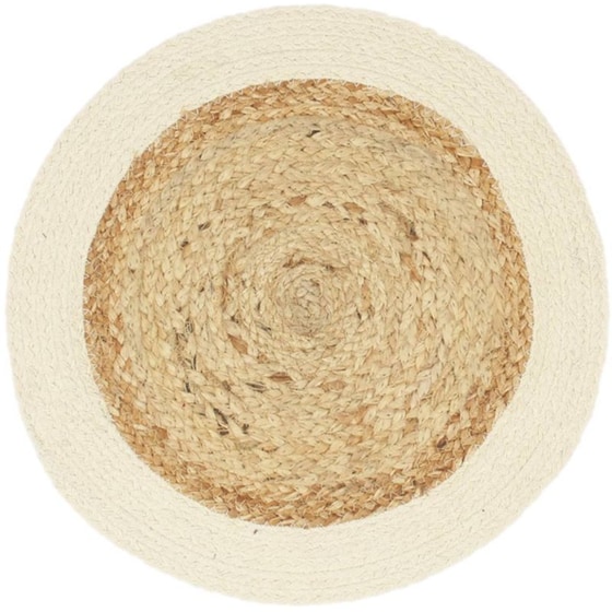 Σουπλά Vidaxl Στρογγυλό Γιούτα/Βαμβάκι 38 cm 4 Τμχ - Φυσικό image 1
