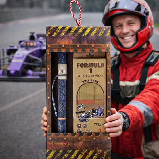 Λαμπάδα Synchronia Ξύλινο Pull Back Φόρμουλα 1 image 4