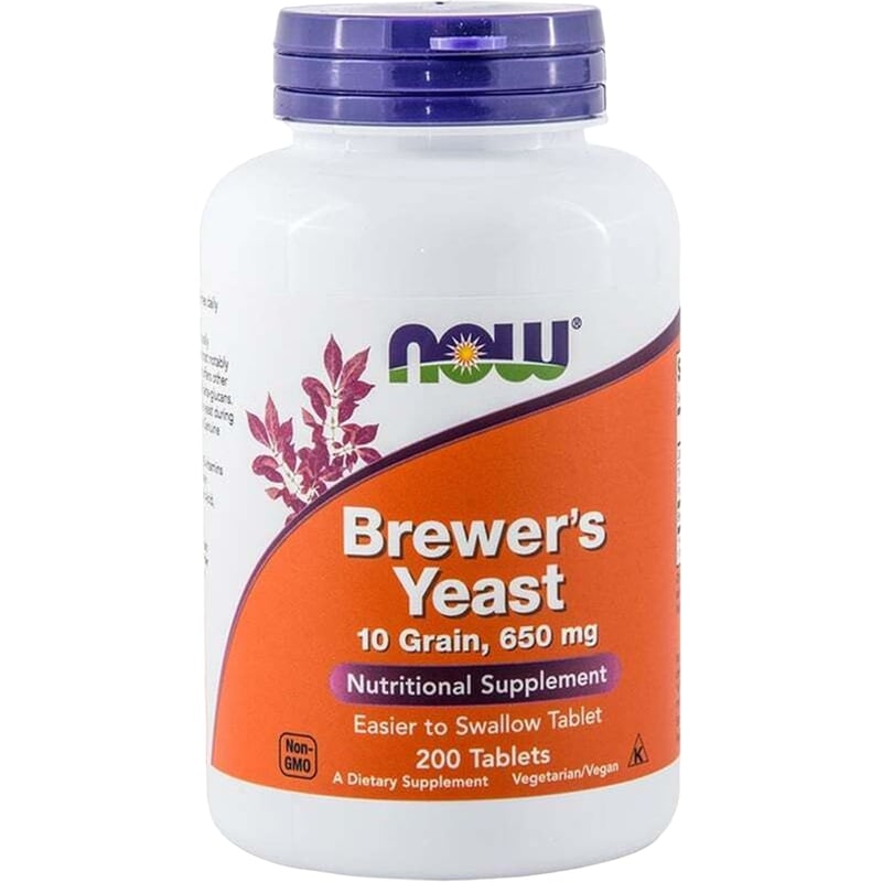Ειδικό Συμπλήρωμα Now Brewers Yeast 650mg - 200 ταμπλέτες
