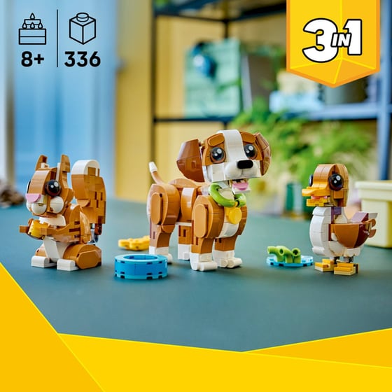 LEGO® Creator 3 σε 1 Χαριτωμένα Ζώα Παιχνιδιάρικο Κουτάβι (31382) image 1