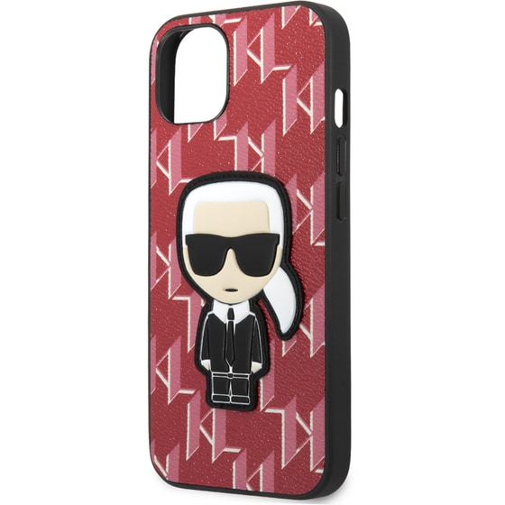 Θήκη Apple iPhone 13 - Karl Lagerfeld Monogram Ikonik Patch Case - Red image 6