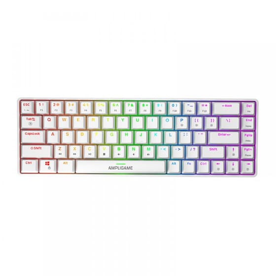 Fifine GK1 Gaming Μηχανικό Ενσύρματο Πληκτρολόγιο RGB Λευκό (US) image 0
