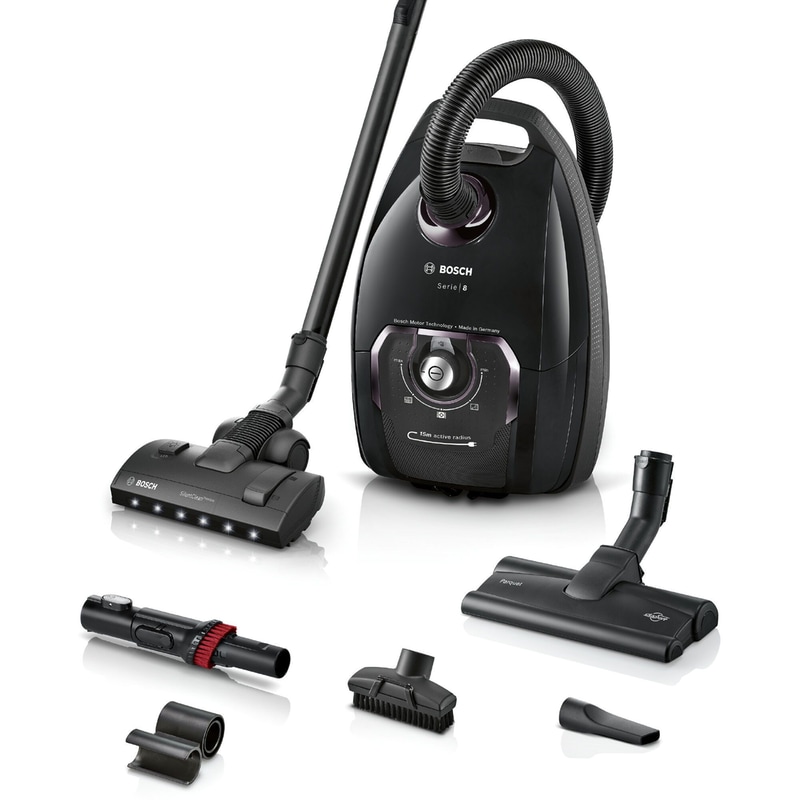 BOSCH SERIES 8 BGL8BA3L με Σακούλα 5 L Μαύρο Ηλεκτρική Σκούπα