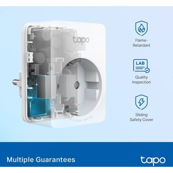 Έξυπνη πρίζα ρεύματος TP-Link Tapo P100M με Wi-Fi, Bluetooth - 2300W image 7
